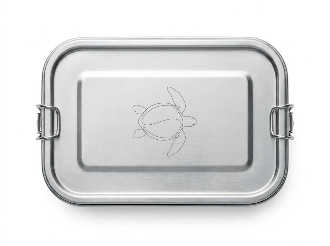 Gepersonaliseerde RVS lunchbox met gegraveerd ontwerp als cadeau
